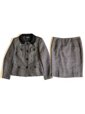 Kasper 4P Metallic Tweed 4 Petite Skirt Suit